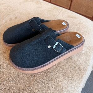 Brand new never worn Black Slip-On Clogs with Buckle